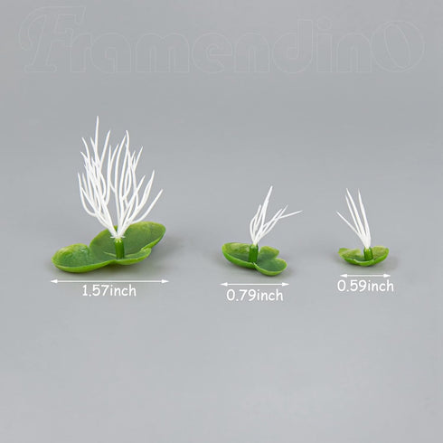 Framendino, 54 Pack Floating Aquarium Plants Artificial Plastic Fake Duckweed Simulation Floating Plants (3 Size)...