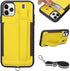 TOOVREN Phone Case for iPhone 11 Pro Wallet Case Lanyard Neck Strap with Kickstand Leather Card Holder Adjustable Detachable Necklace, Phone Prote...