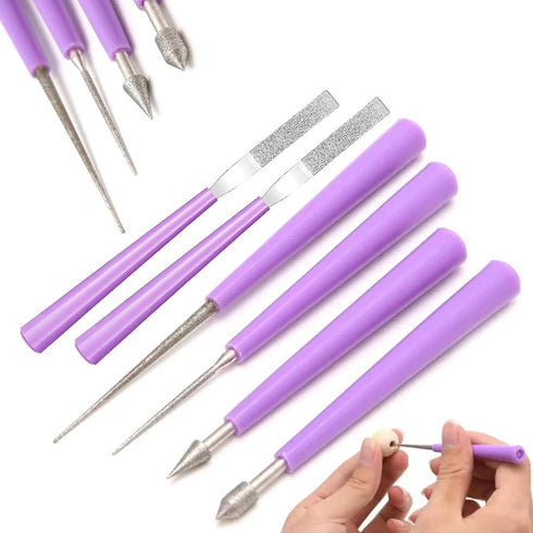 10Pcs Diamond Tipped Bead Reamer for Jewelry Making,Beading Tools,Bead Reamer,Jewelry Drill,for Glass Plastic Metal Wood Beads,Beading Hole Enlarg...
