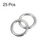 uxcell 304 Stainless Steel O Rings, 25pcs 30mm(1.18") Outer Dia. 4mm Thickness Multi-Purpose Metal Welded O-rings Round Rings for Hardware Luggage...