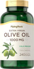 Piping Rock Olive Oil Softgels 1000mg | 240 Count | Extra Virgin Olive Oil | Cold Pressed Supplement | Gluten Free, Non-GMO...