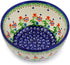 Authentic Polish Pottery Bowl 5-inch in Spring Flowers Design Handmade in Boles?awiec Poland by Ceramika Bona + Certificate of Authenticity...
