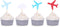 Cloud and Plane Cupcake Toppers Baby Shower Decoration How Time Flies Theme Birthday Party Supplies (24 Counts)...
