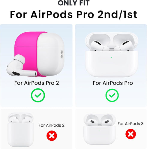 ORNARTO for Airpods Pro 2nd/1st Generation Case with Cleaner Pen, Eartips Cover, Full Protective Soft Silicone for AirPods Pro Case 2022/2019 with...