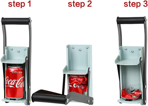 Pardecor 16 oz. Metal Can Crusher/Smasher, Heavy Duty Wall Mounted Aluminum Can Crusher, Crusher Recycling Tool, Grey for Seltzer, Soda, Beer Cans...