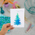 15 Pcs Trees Stencils, Pine Fir Cypress Cedar 3"x6", Christmas Trees Forest Stencils for Painting, Reusable Tree Templates for Window Wood Wall Ca...