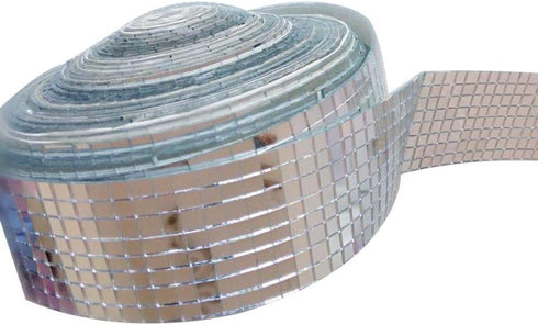 Roll REAL Glass Craft Mini Square Mirrors Mosaic Tiles for DIY Crafts,Ball,Home decoration (1.0M length)...