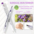 Surgical Skin Marker Pen 4-Pack Professional Sterile Tip Tattoo Stencil Markers Pen Scribes Purple, Individually Wrapped (Tip Size: 0.5mm/1mm/3.5m...