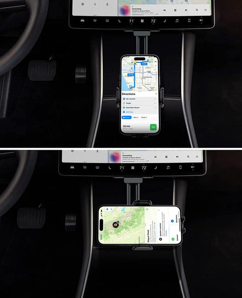 SUPERONE Designed for Tesla Wireless Car Charger Mount Compatible with Model 3 & Model Y, 15W Qi Fast Charging Auto-Clamping Car Mount for iPhone ...