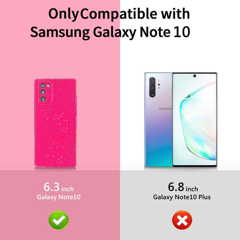 MINSCOSE Compatible with Samsung Galaxy Note 10 Case,Cute Bling Glitter Thin Slim Shockproof TPU Sparkly Cover for Women Girl for Galaxy Note 10 6...