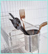 HOME&I Silverware Drying Basket, Kitchen Sink Utensil Holder Replacement,Thin Dish Drying Rack Countertop Organizer Stainless Steel 304 Flatware C...