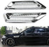 TuTuYa Car Side Mesh Vent, Universal Car Air Flow Chrome Fender Side Vent Decor Sticker Accessories,1 Pair...
