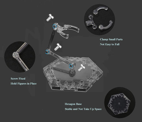 Action Figure Stand Clear, 6 Pcs Adjustable Action Figure Display Stands with Screwdriver...