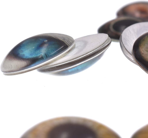 10 Pairs Glow in the Dark Glass Animal Eyes 25mm Round Dome Glass Cabochons Flatback for DIY Craft Clay Eyes...