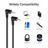 PNGKNYOCN 2.5mm Audio Aux Cable?90 Degree 2.5mm TRRS Male to 2.5mm TRRS Male Double Angled Stereo Headset Headphone Jack Connector Cable?0.3M?...