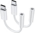 USB C to 3.5mm Audio Adapter, 2 Pack USB C to Aux 3.5mm Headphone Jack Adapter Compatible with iPhone 15/15 Plus/15 Pro/Pro Max, iPad Pro, Samsung...