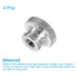 uxcell Knurled Thumb Nuts, 4Pcs M5 x D16mm x H10mm Stainless Steel Round Knobs Fasteners Blind Hole Hand Screw Nut Silver for 3D Printer Parts, Ma...