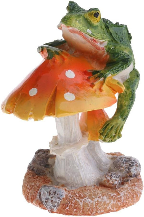 Resin Mushroom with Animal Ornament Fairy Garden Mushroom Garden Pots Decoration Pottery Ornament for DIY Dollhouse Potting Shed Flowerpot Plants ...