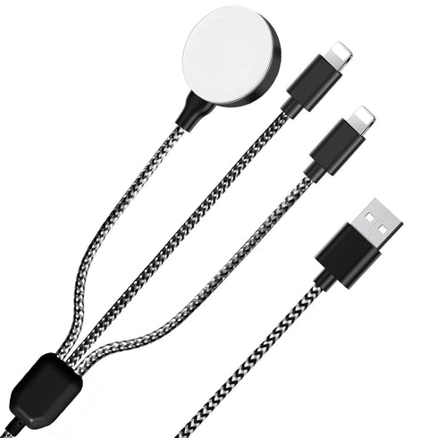 3 in 1 Charger Cable for Apple Watch/iPhone/Airpods, Wireless Watch Charger Compatible with iWatch Series 9,8,7,6,5,4,3,2,1,SE1,SE2 and iPhone 14,...
