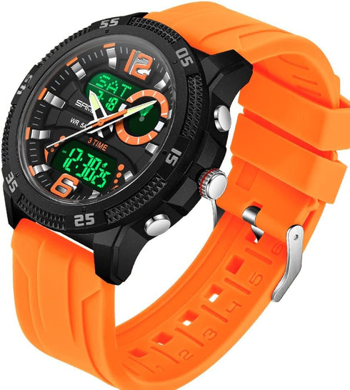 FANMIS Mens Digital Sports Watches Multifunctional 50M Waterproof LED Alarm Backlight Watch...