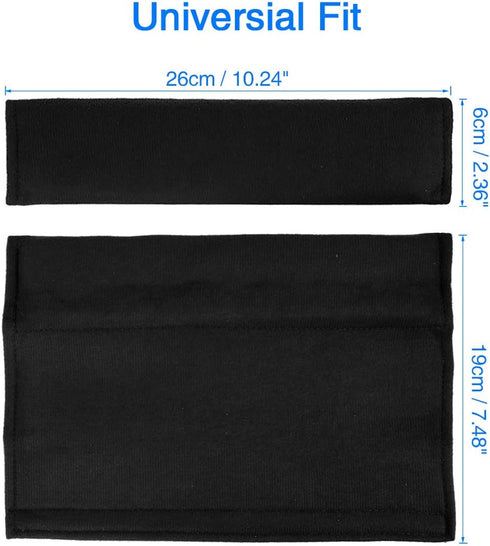 X AUTOHAUX 4pcs Universal Black Car Safety Seat Belt Pads Cover with Soft Polyester Fiber Auto Seatbelt Shoulder Pad for More Comfortable Driving...