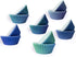 qiqee 300PCS Standard Gradient Cupcake Liners Cupcake Cups 6 Designs Blue Gradient Cupcake Papers Baking Cups Cupcake Wrappers (Medium Size)...