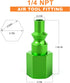 GASHER 10PCS Aluminum 1/4-Inch NPT Female Industrial Air Tool Green Fitting, 1/4-Inch High Flow Pneumatic Plugs...