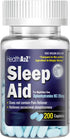HealthA2Z Sleep Aid 200 Caplets | Diphenhydramine HCl 25mg | Regular Strength Sleeping Pills | Safe & Non-Habit-Forming...