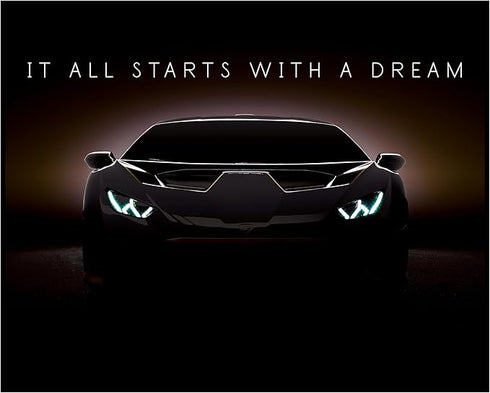 Posterizer 1 pcs-It All Starts With a Dream-Motivational & Inspirational Art-Gift for Entrepreneurs-Decor for Home & Office- unframed wall art...