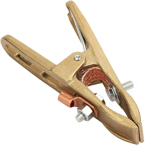Fafeicy Welding Ground Clamp, Brass Material A Shape Ground Welding Earth Clamp Brass Welding Clamp for Welding Machine Used in Shipyards, Machine...