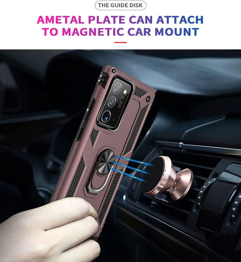 ADDIT for Note 20 Ultra Case Samsung Note 20 Ultra Case, Military-Grade with Stand & Car Mount Function for Samsung Galaxy Note 20 Ultra 5G - Rose...