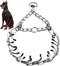 DogsStainless Steel Collar for Training Collar Tough and Durable efficient Training Adjustable and Removable Link Buckle with Comfortable Rubber t...