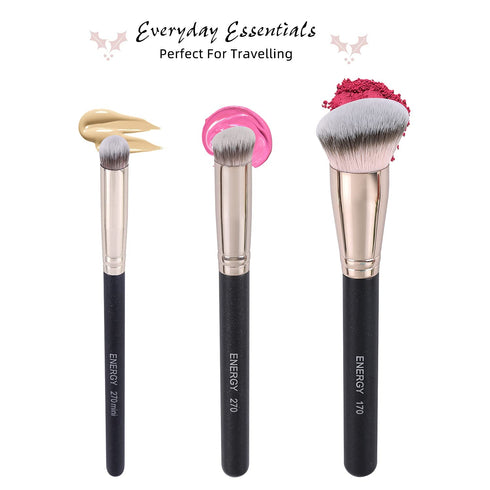 ENERGY Makeup Brushes Foundation Brushes for Liquid Makeup Professional Kabuki Foundation Brush Concealer Brush Under Eye Nose Contour Brush for L...