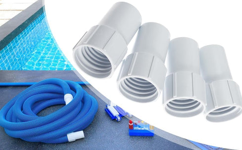 1-1/2" Threaded Pool Hose Cuff Swimming Pool Vacuum Hose Replacement Cuff Spiral Wound Vacuum Hose Repair Hose Ends (4)...