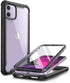 i-Blason Ares Case for iPhone 11 6.1 inch (2019 Release), Dual Layer Rugged Clear Bumper Case with Built-in Screen Protector (Black)...