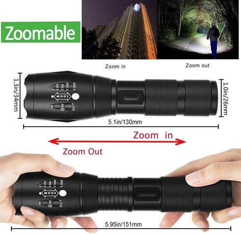 MODOAO 3pack Super Bright Flashlights High Lumens LED Flashlight with Zoomable Beam - Mini Flashlights for Camping, Hiking, Dog Walking - Powerful...