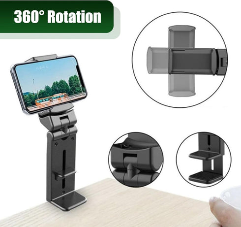 1 PC Car Phone Holder with Hidden Clip, Foldable Waterproof Vehicle Phone Mount, 360 Degree Rotation, Universal Liftable Travel Essential Accessor...