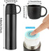 Stainless Steel Water Bottle-Insulated Vacuum Coffee Cup with Leakproof Lid & Cup,Double Walled Flask Thermos Cup,Sport Travel Mug keeps Hot & Col...
