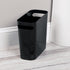 mDesign Plastic Small Trash Can, 1.5 Gallon/5.7-Liter Wastebasket, Narrow Garbage Bin with Handles for Bathroom, Laundry, Home Office - Holds Wast...
