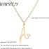Initial Necklace for Women,14K Gold Dainty A-Z Letter Pendant with Heart Choker Necklace Jewelery Gifts,Personalized Cute Tiny Initial Pendant Nec...