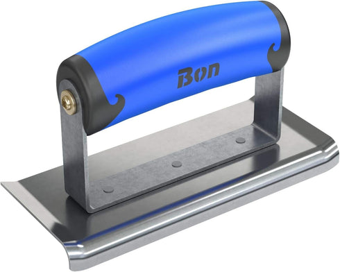 Bon 62-470 Curved End Edger - Stainless Steel 6-in. X 2 1/2-in. - 1/4-in. Radius X 3/8-in. Lip Comfort Grip Handle...