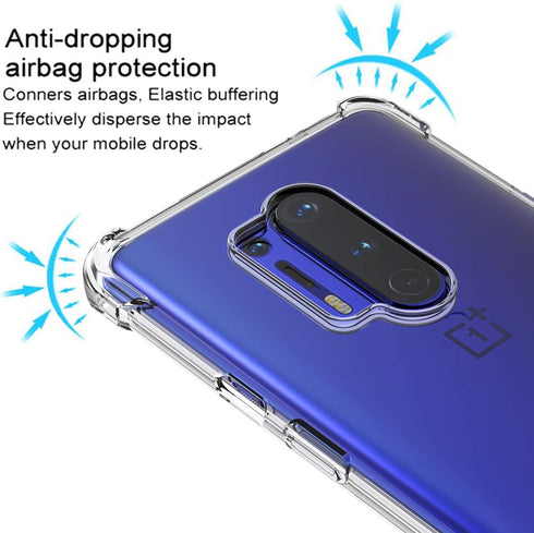Osophter for Oneplus 8 Pro Case - Clear Transparent TPU Shock-Absorption Flexible Cell Phone Cover...