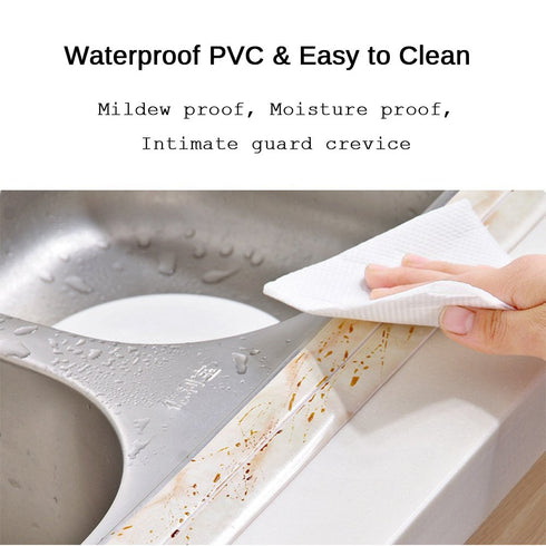 Caulk Strip for Bathtub Self Adhesive Waterproof Tape for Kitchen Bathroom Shower Floor and Wall Sealing, 2" x 102"...
