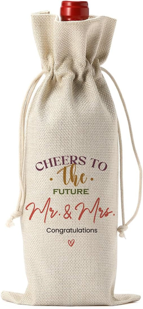 Wedding Shower Gifts Wine Bag, Bridal Shower Wedding Gifts, Bridal Shower Party Favors Wine Bags, Mr And Mrs Wedding Gifts, Cheers To The Future M...