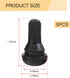5 PCS Snap-in Tire Valve, TR412 Short Valve Stem, for Tubeless 0.45 Inches Rim Holes on Standard Vehicle Tires (Black)...