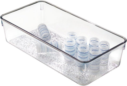 iDesign 49250 Rain BPA-Free Plastic Drawer Organizer Tray - 12" x 6" x 3", Clear...