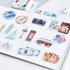 Mini Size Scrapbook Stickers, 45pcs Doraking DIY Decoration Travel Stickers Life Set for Travel Case, Laptop, Planners, Calendars, Scrapbook, Suit...