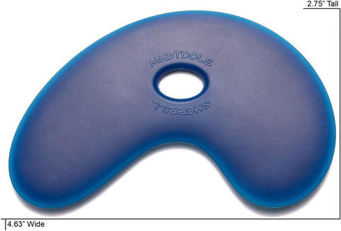 Mudtools Polymer Bowl Rib Blue Small Firm - Ceramics, Pottery, Clay - PB-S-B...