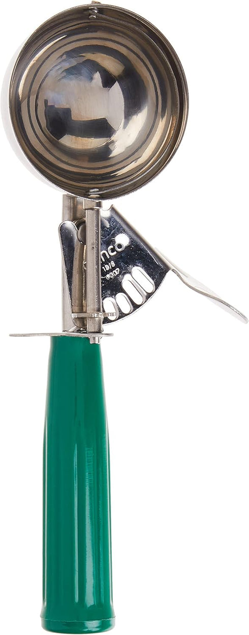 Winco ICD-12 No.12 Ice Cream Disher with Plastic Handle, Green...