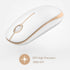VssoPlor Wireless Mouse, 2.4G Slim Portable Computer Mice with Nano Receiver for Notebook, PC, Laptop, Computer (White and Gold)...